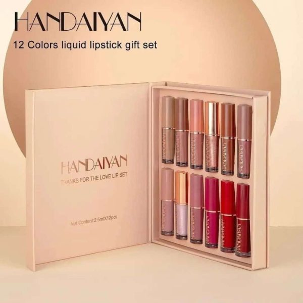 12 Colors Handaiyan Matte Liquid Lipstick Set