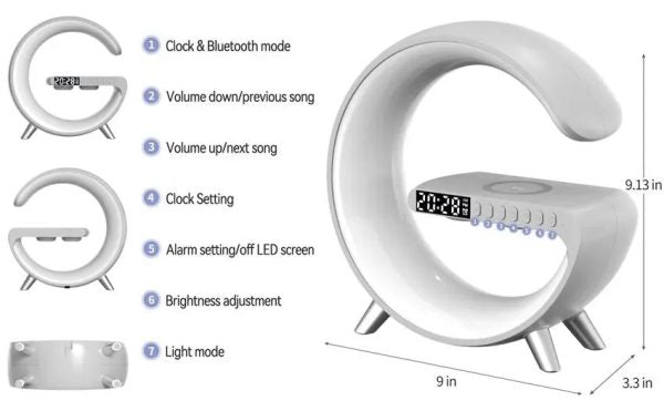 Led Wireless Charger Speaker